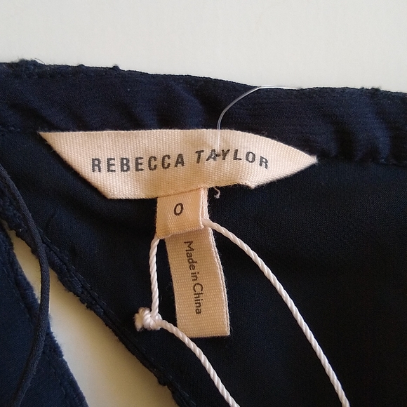 NWT Rebecca Taylor Selena off shoulder silk organza blouse 0 - Picture 10 of 13